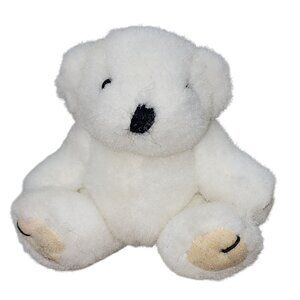 Vintage Wang's International White Mini 3.5 Inch Fully Jointed Teddy Bear Plush